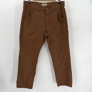 Blue Mountain Pants Mens 34x32 Brown Utility Canvas Workwear Cotton FMB-1502